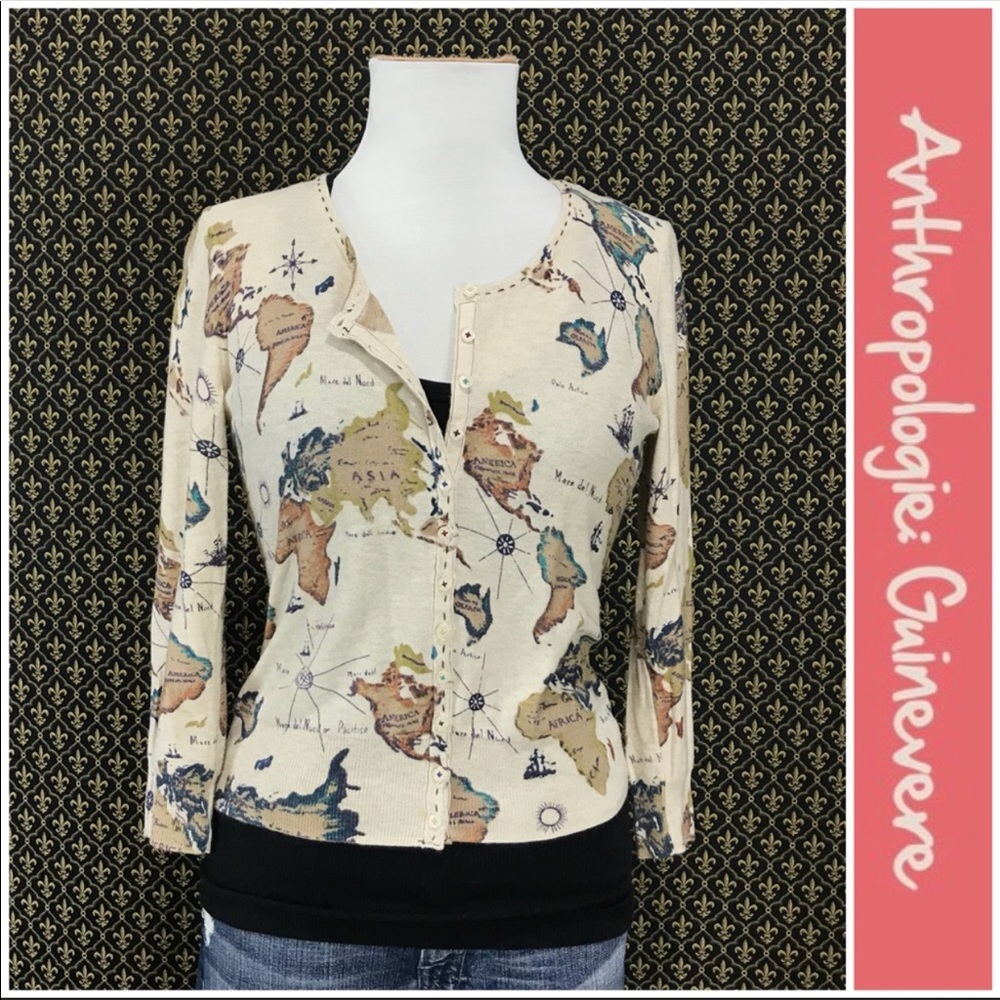 Anthro “Cartography Cardigan” by Guinevere